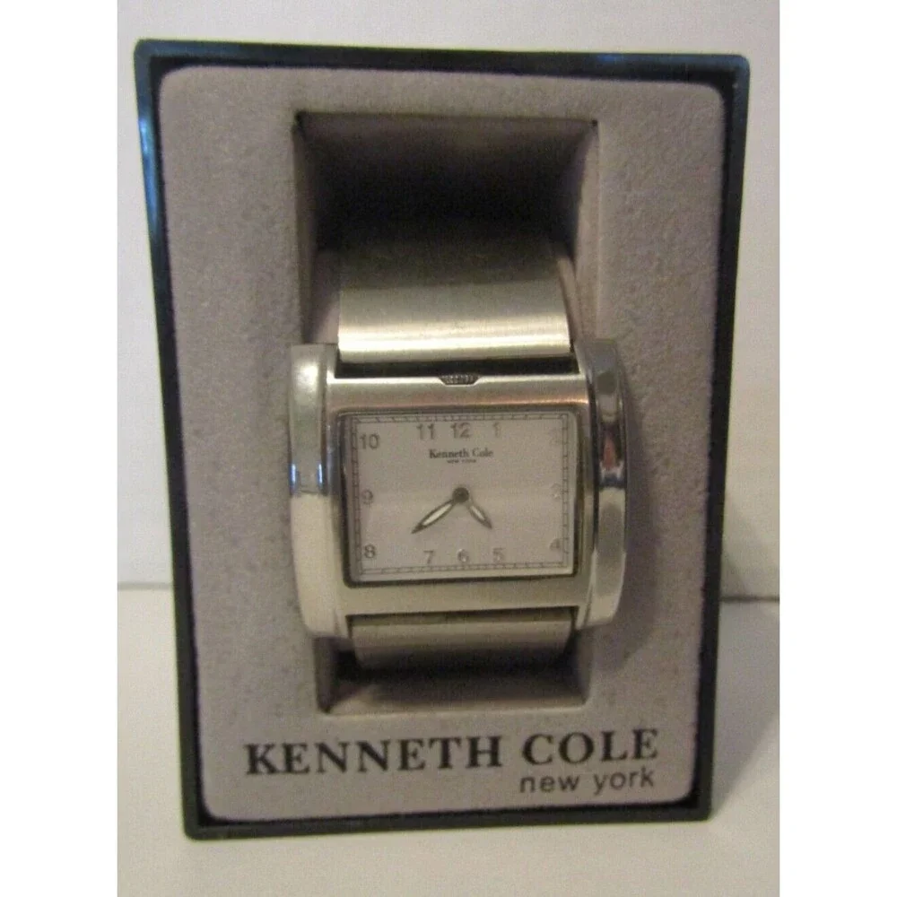 Kenneth Cole New York Watch Vintage Stainless Steel With Box Booklet KC4349